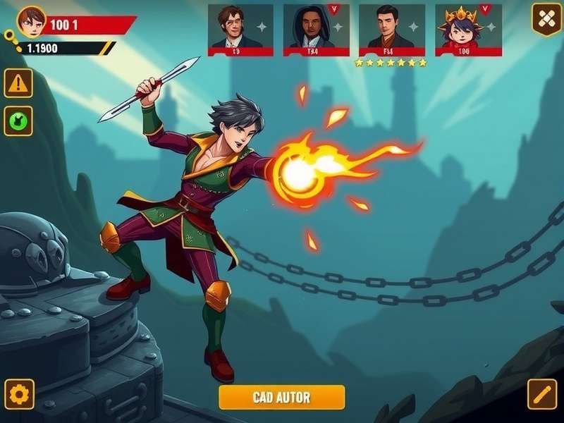 Dynamic Spin Warrior character progression interface