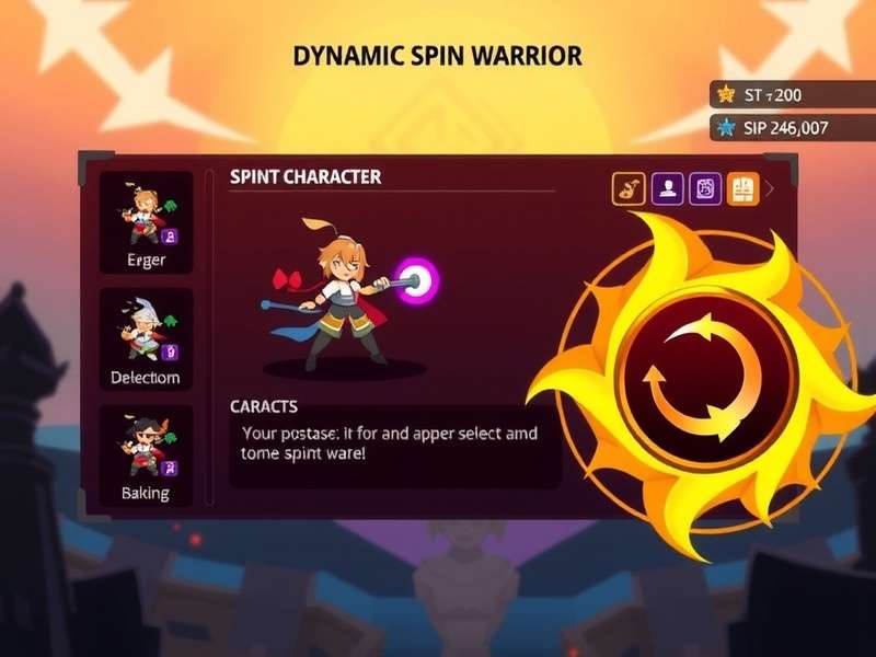 Dynamic Spin Warrior gameplay screenshot showing character combat